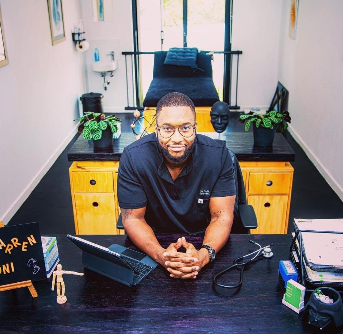 Dr Darren Nyoni in the Envisimed practice — welcoming and approachable